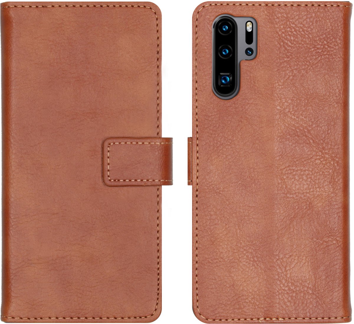 imoshion Hoesje - Geschikt voor Huawei P30 Pro - Luxe Bookcase - Bruin