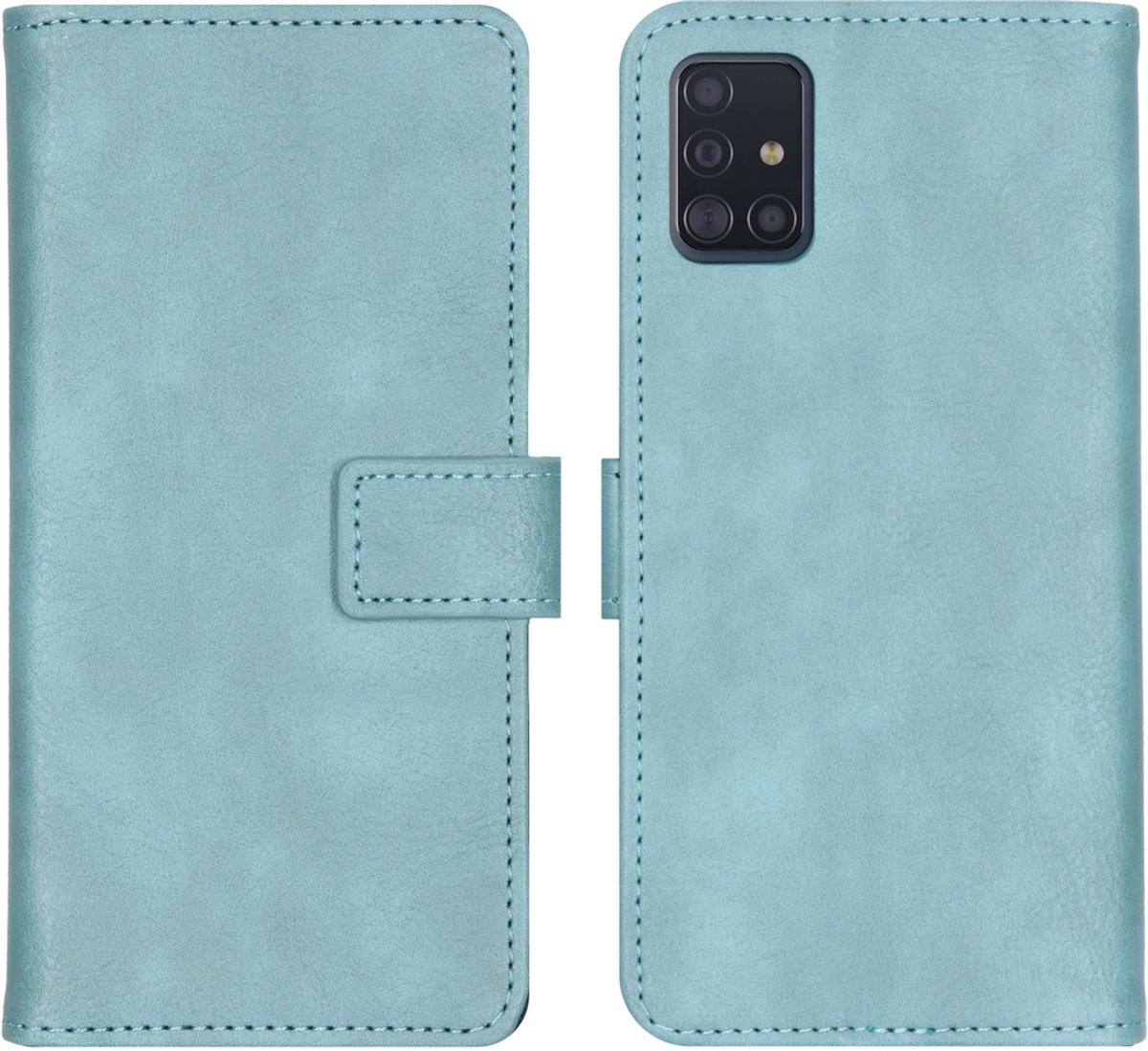 imoshion Hoesje - Geschikt voor Samsung Galaxy A51 - Luxe Bookcase - Lichtblauw