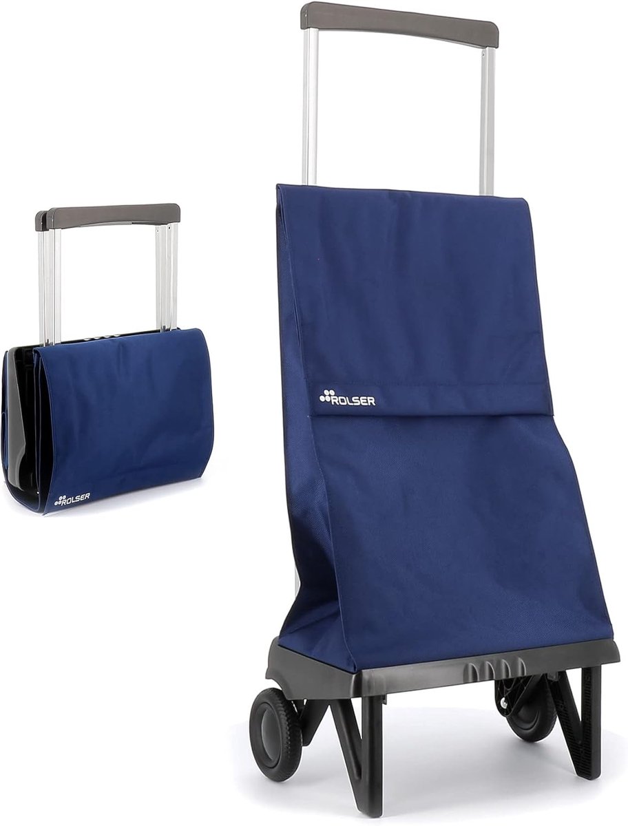 Vouwbare Boodschappenkar met 2 Wielen - Compact en Handig