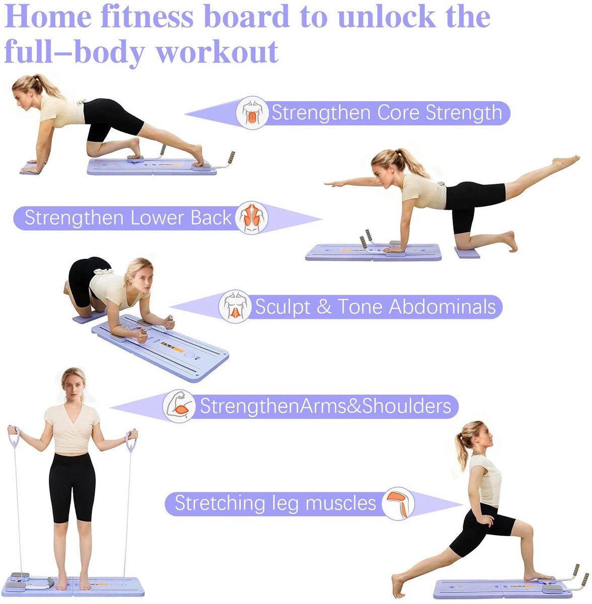 LINGERBERG BUSINESS Norvia Pilates Board met - afbeelding 2