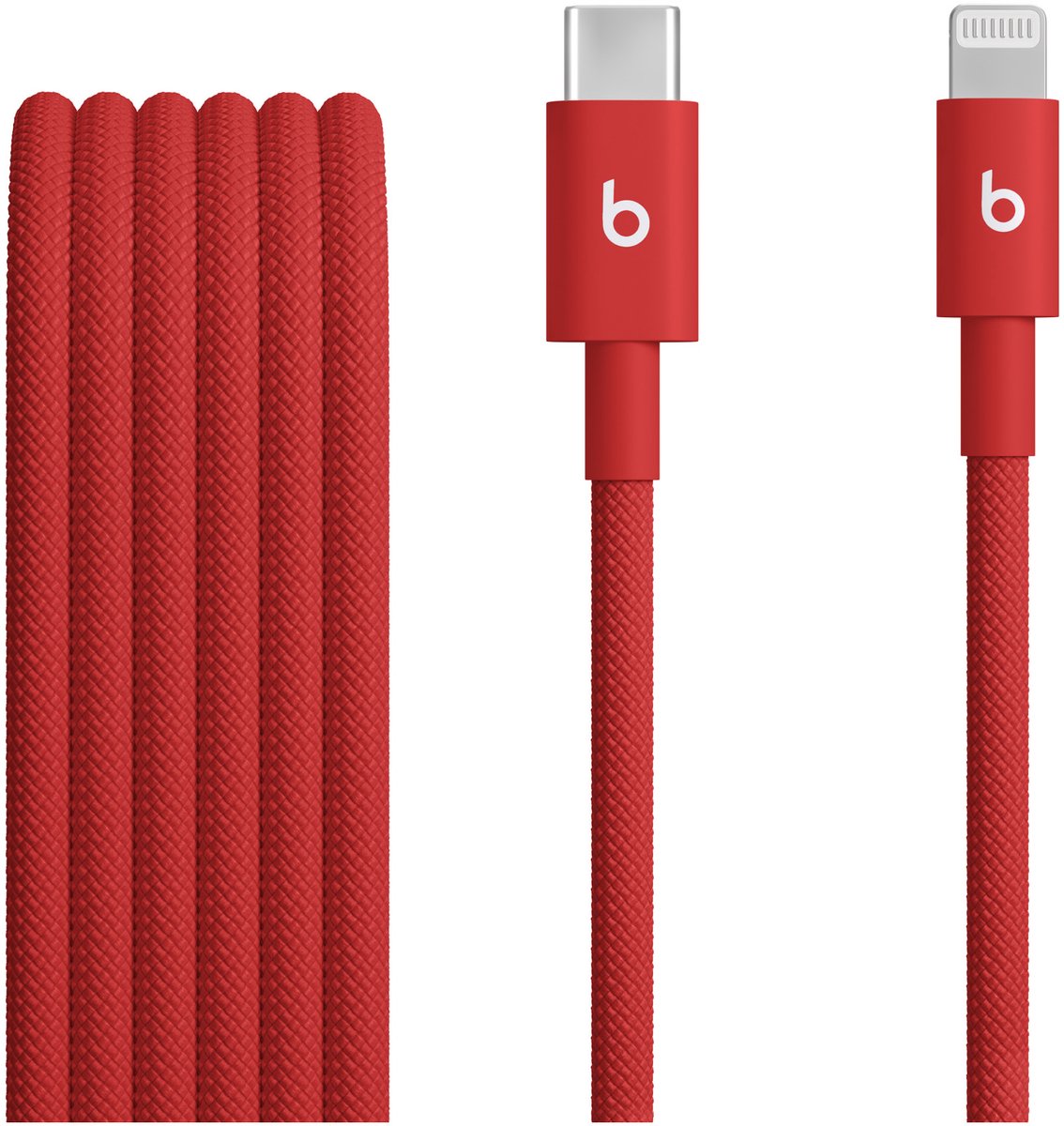 Beats Geweven USB-C naar geschikt voor Lightning kabel - 1,5 meter - Rapid Red