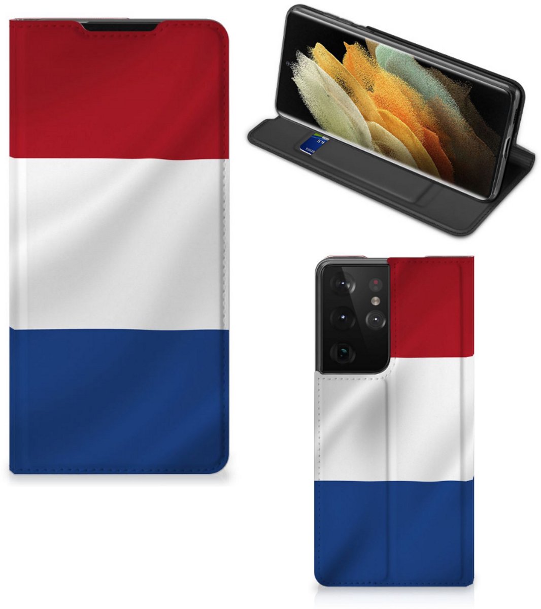 Samsung Galaxy S21 Ultra Standcase Nederlandse Vlag