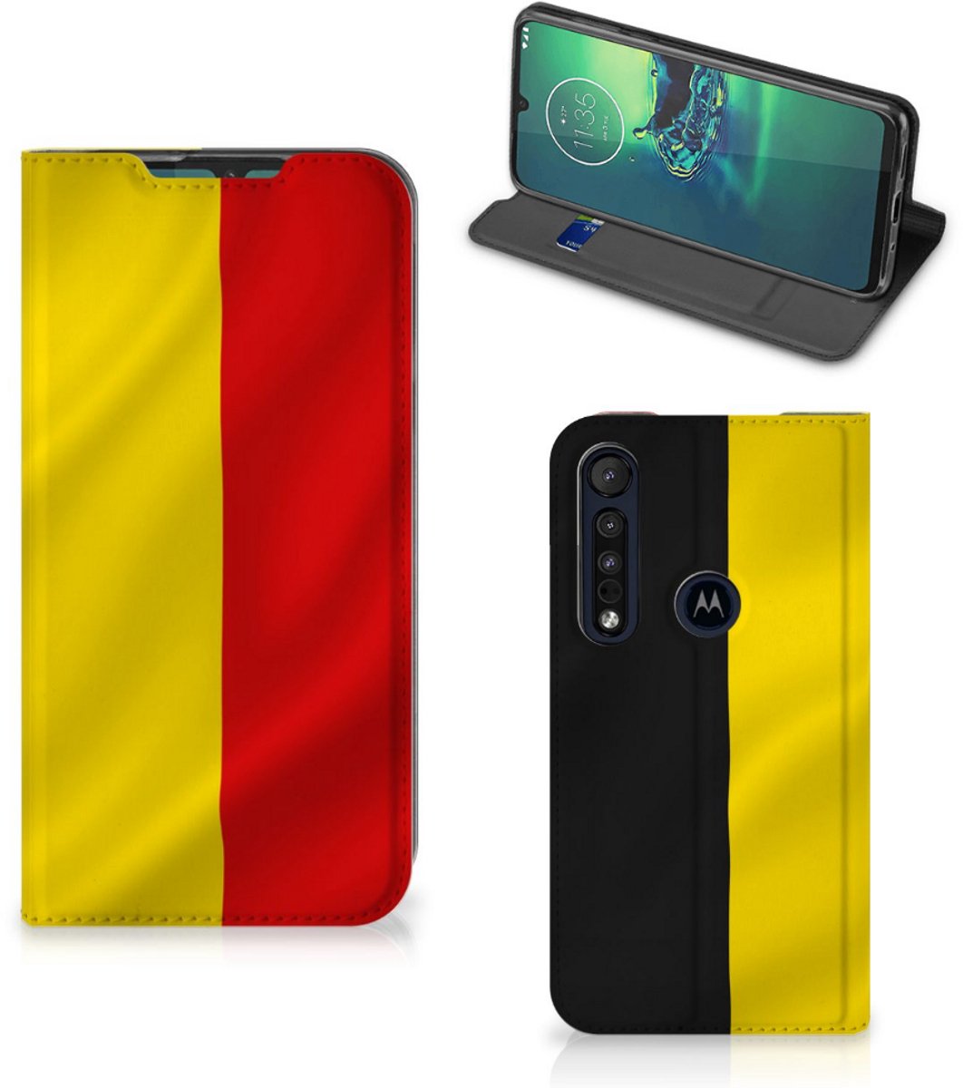 Motorola G8 Plus Standcase Belgische Vlag