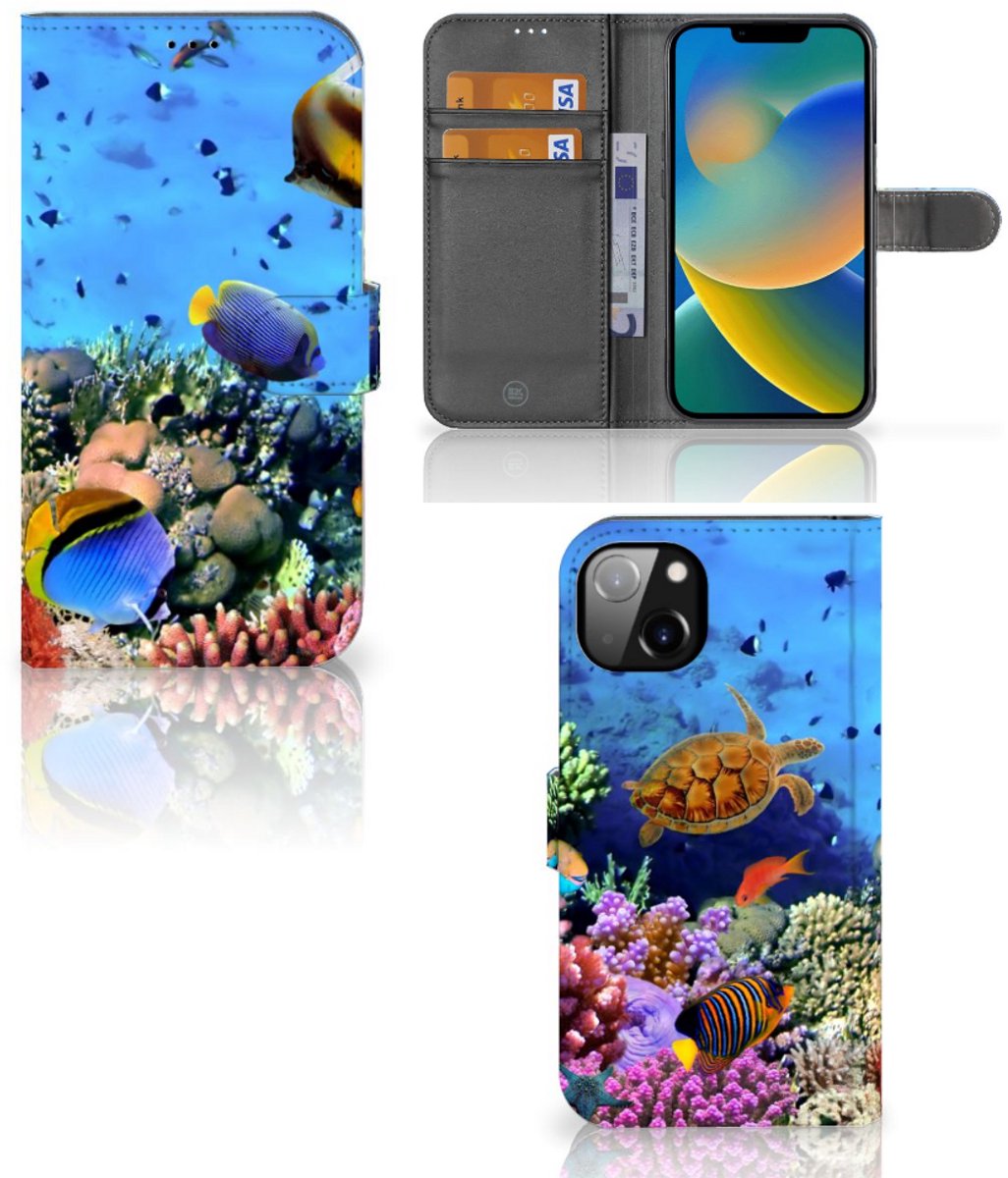 iPhone 14 Plus Telefoonhoesje met Pasjes Vissen