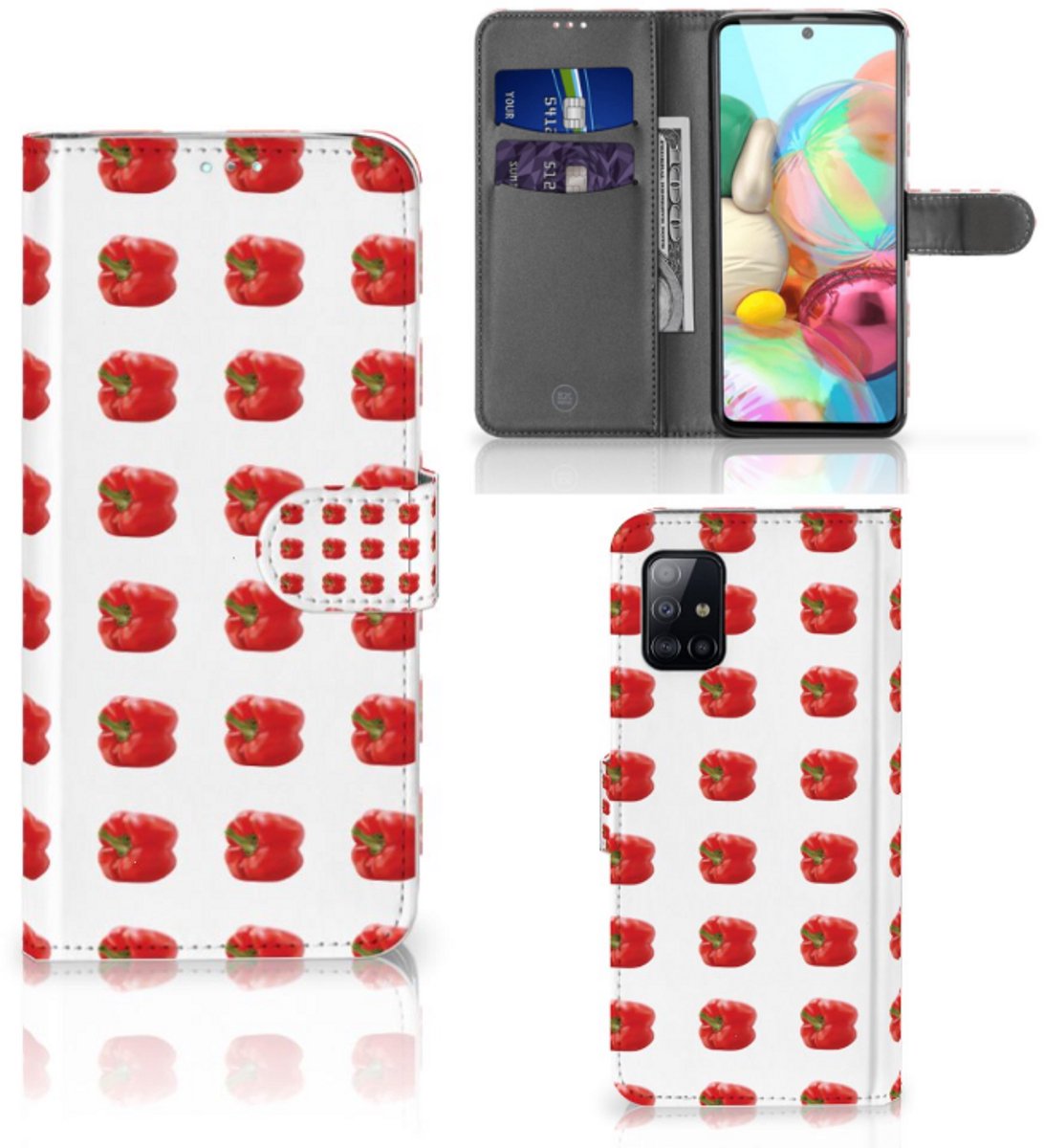 Samsung Galaxy A71 Book Cover Paprika Red