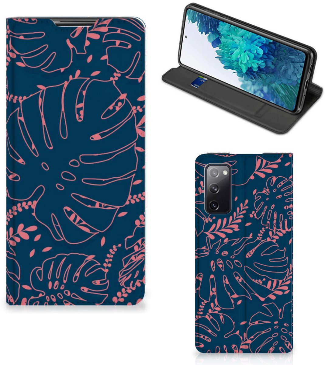 Standcase Hoesje voor Samsung Galaxy S20 FE Smart Cover Palm Leaves