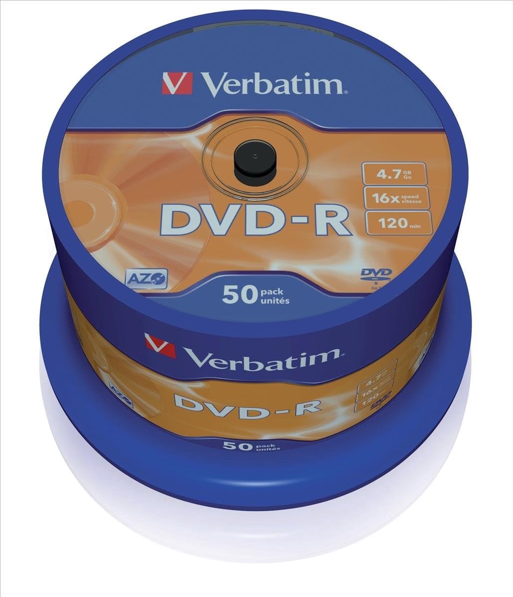 DVD-R 16X 4.7GB Matt Silver 50-pack