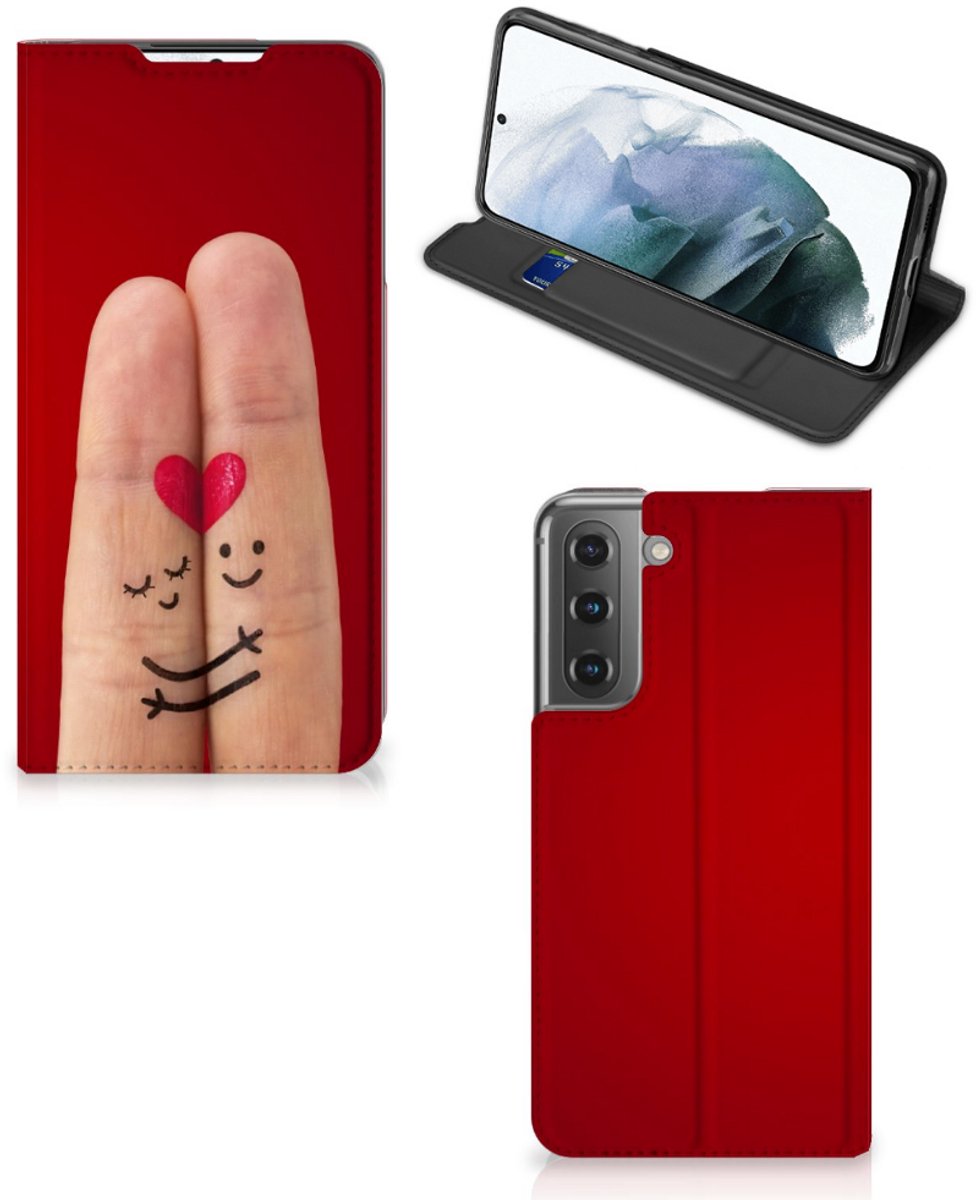 Samsung Galaxy S21 FE Hippe Standcase Liefde - Origineel Romantisch Cadeau