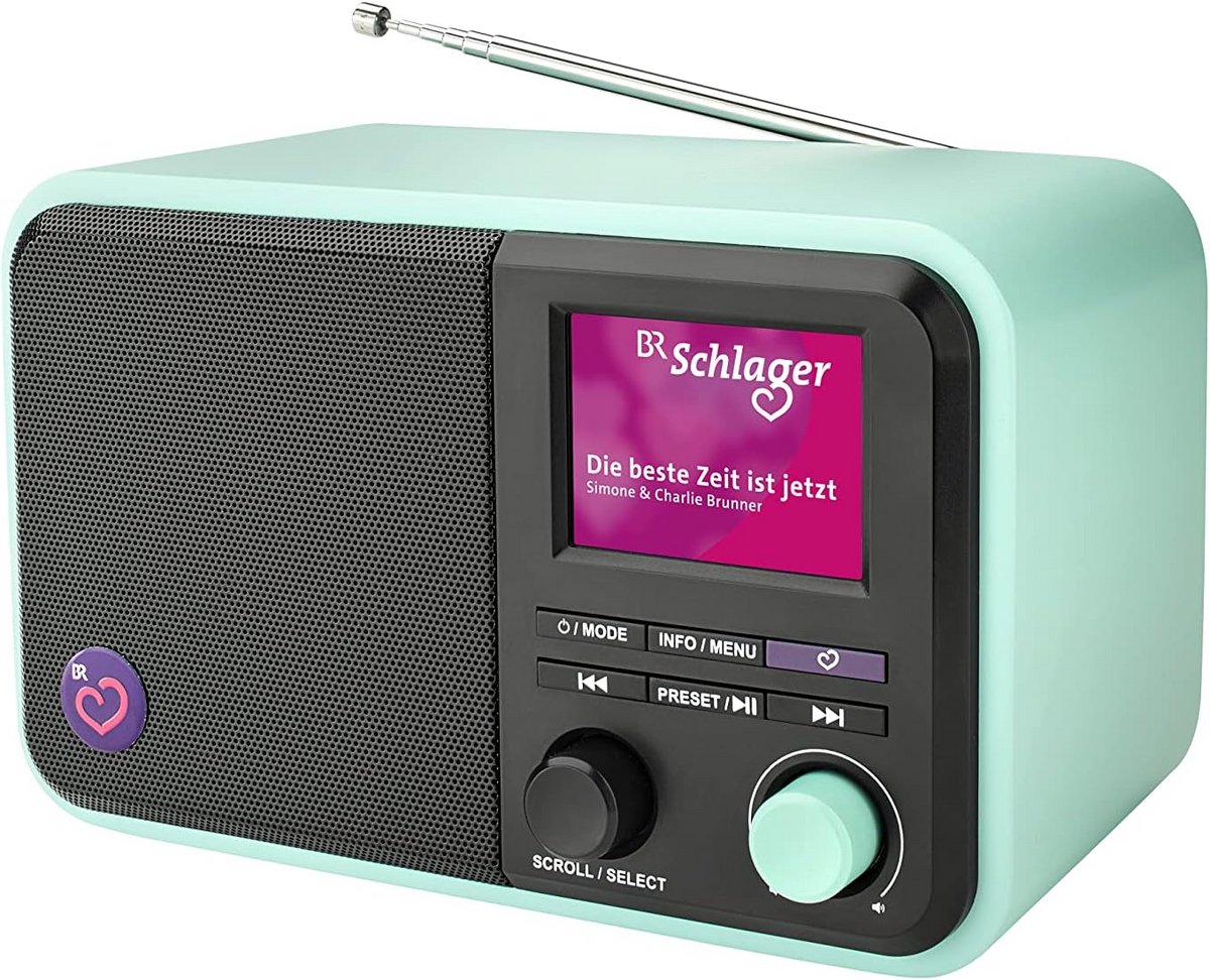 DAB+ Radio met Bluetooth en USB - Mintkleur