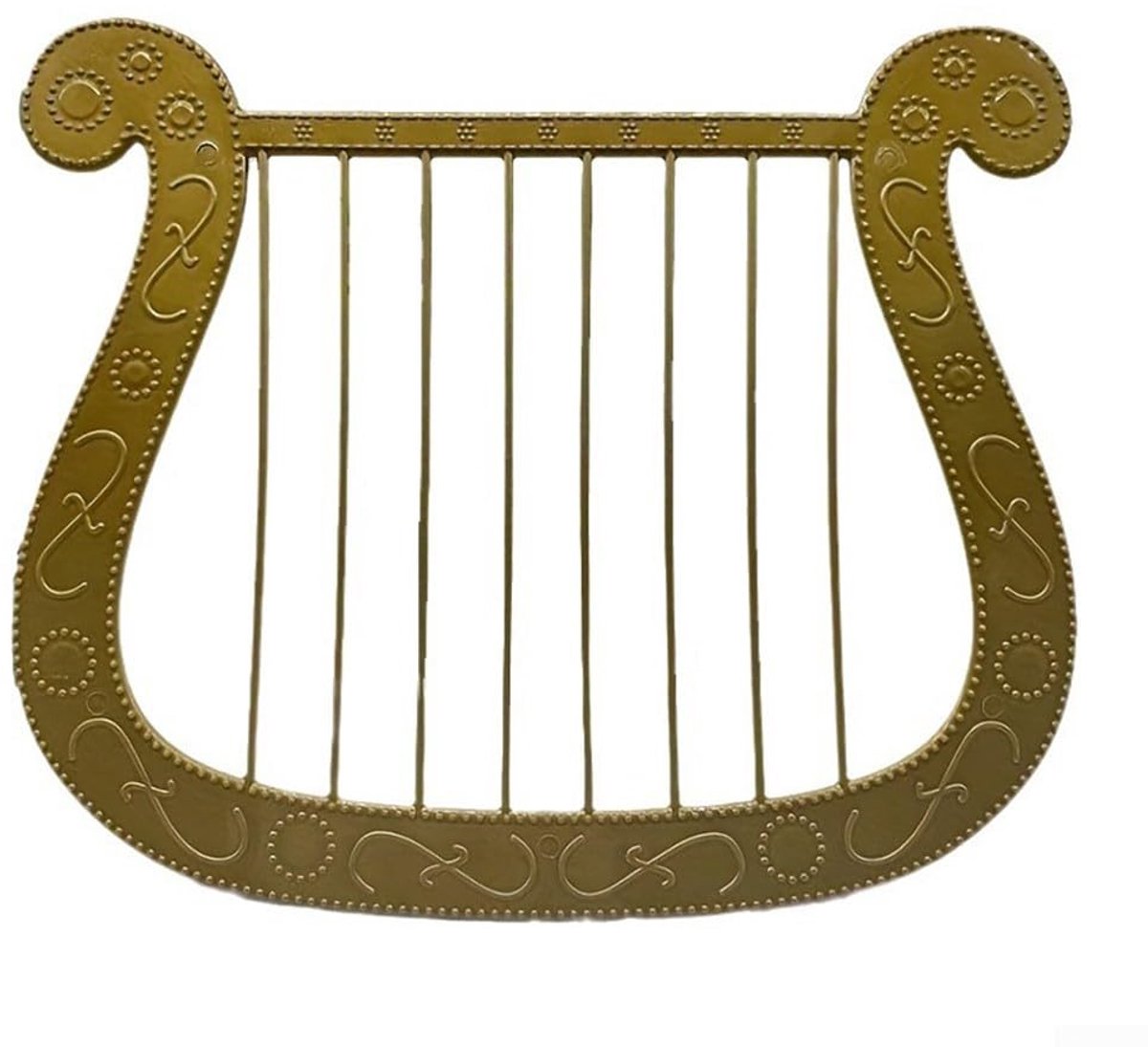 Angel Kostuum - Lichtgewicht Harp - Gouden Simulatie 27 x 22 cm