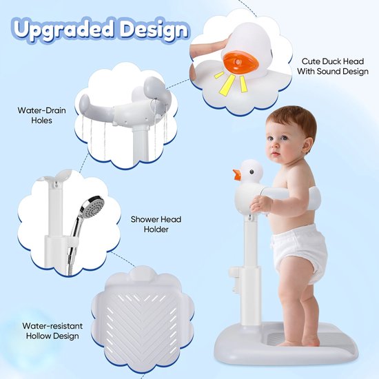 MiKiD Baby Badzitje - Baby Badstoel - Baby Douche Stoel - Antislip Badhulp - Verstelbare Hoogte van Merkloos — afbeelding 3