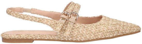 La Strada Slingback Beige Raphia - Chaussures pour femmes - Taille - 41