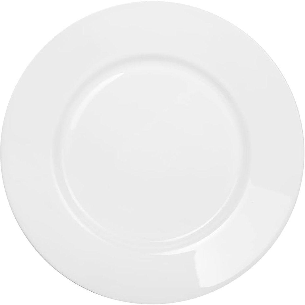 Eetbord van gehard glas, rond, 24 cm - Tijdloos wit en praktisch