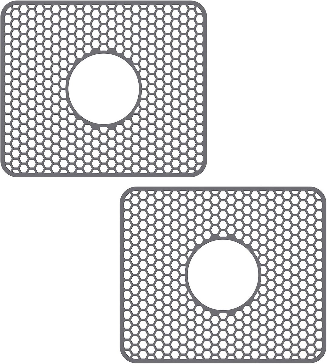 2 stuks siliconen gootsteenmatten voor afwatering en isolatie