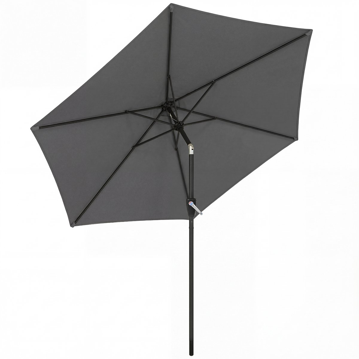 4goodz Knikparasol 270 cm met Draaihendel - Aluminium - Grijs