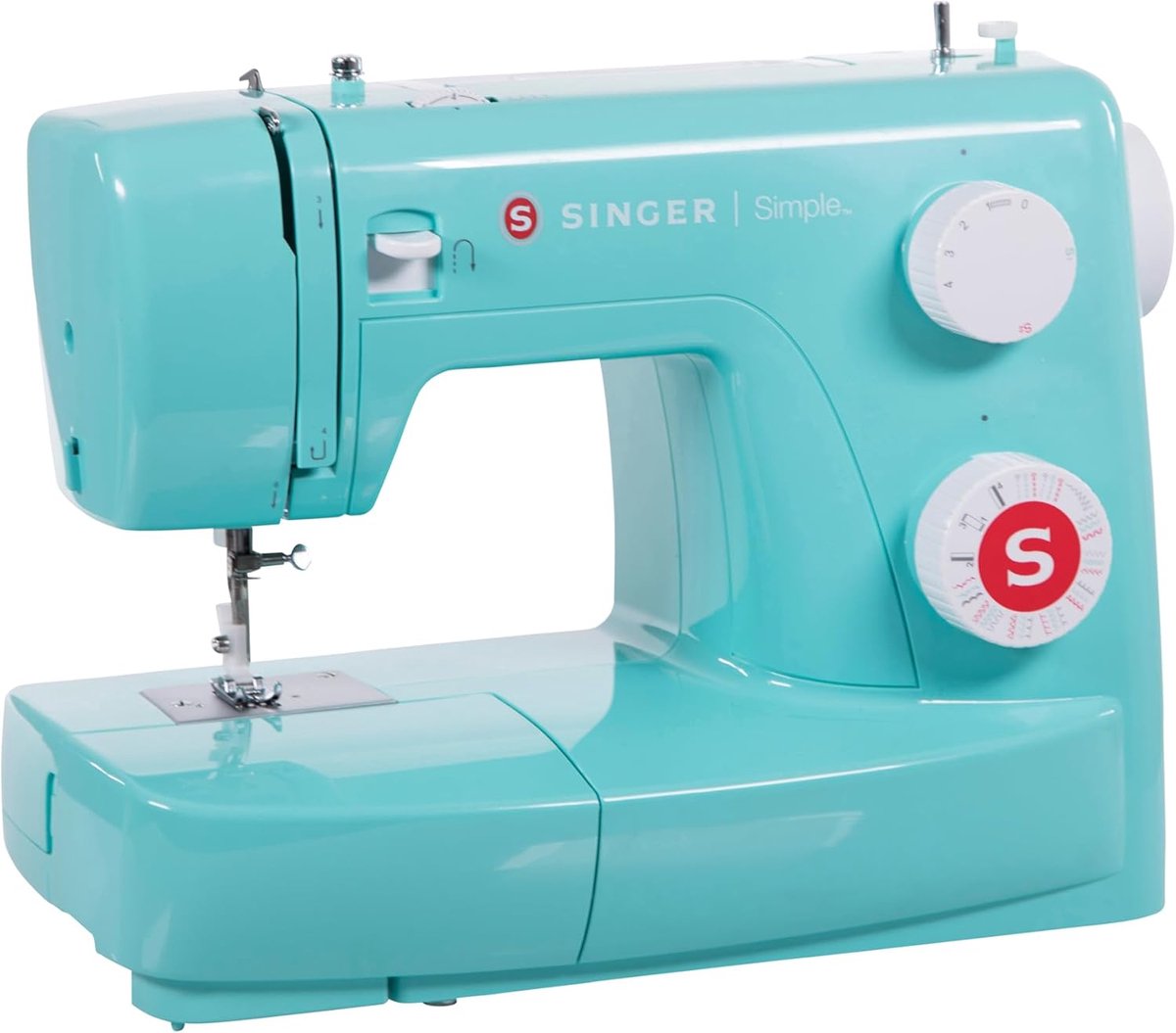 Naaimachine met 32 Steken Wit en Paars - Perfect voor Thuisgebruik