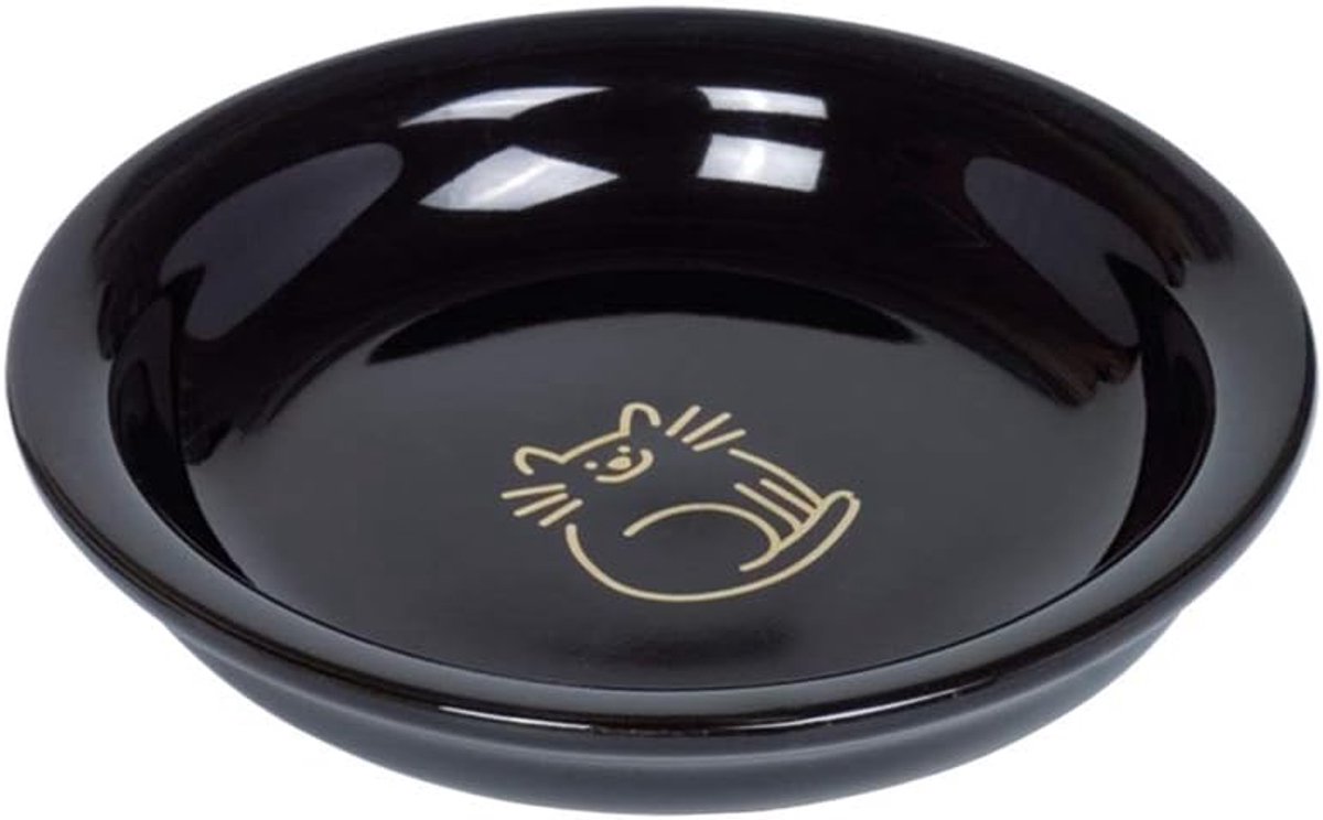 Katten Keramische Melkschaal Zwart Ø 14 cm - 0,1 l