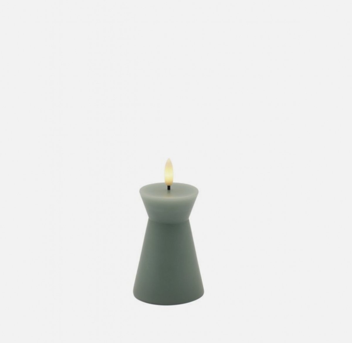 Sirius Sille Geometric Nordic LED Kaars – Stompkaars Geometrisch Ø6.7x10cm - Sandy Green/turquoise/blauw/groen Sandy Green - Geometrisch Klein
