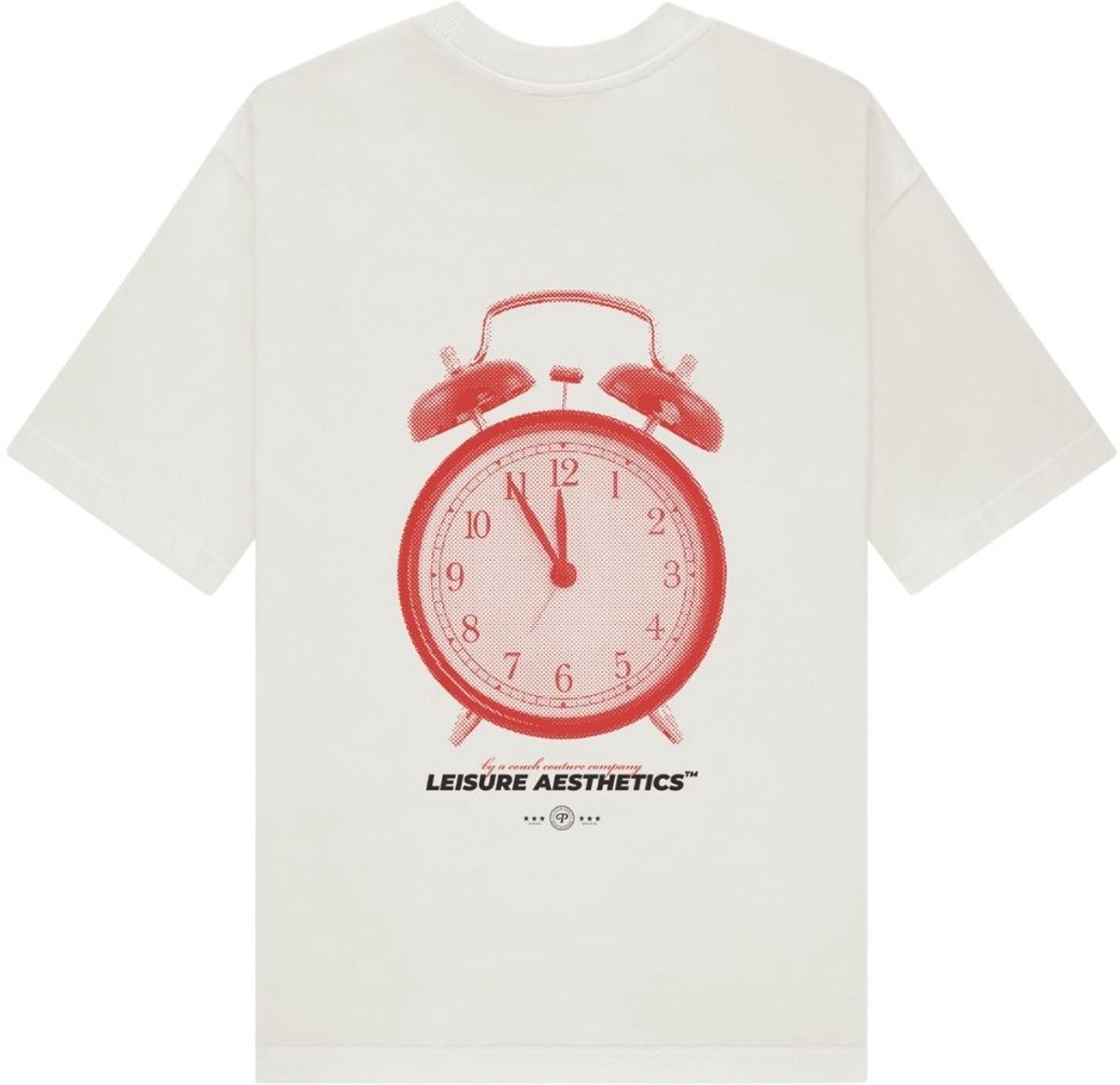 POCKIES Alarmclock Tee Polo's & T-shirts Heren - Polo shirt - Gebroken wit - Maat XL