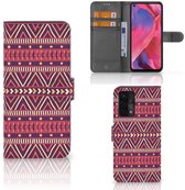 Coque OPPO A54 5G | A74 5G | A93 5G Portefeuille Livre Aztec Violet