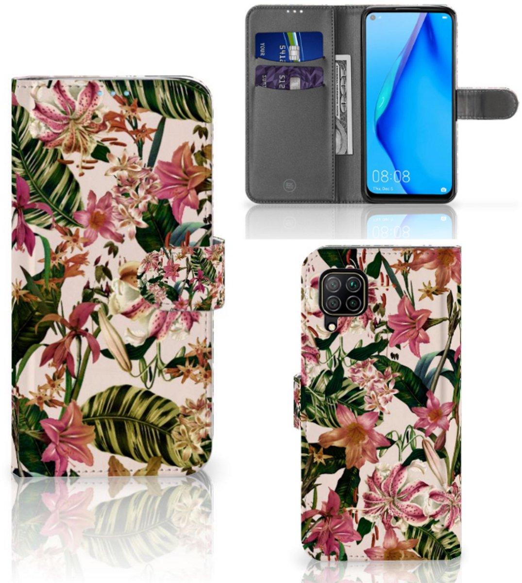 Huawei P40 Lite Hoesje Flowers