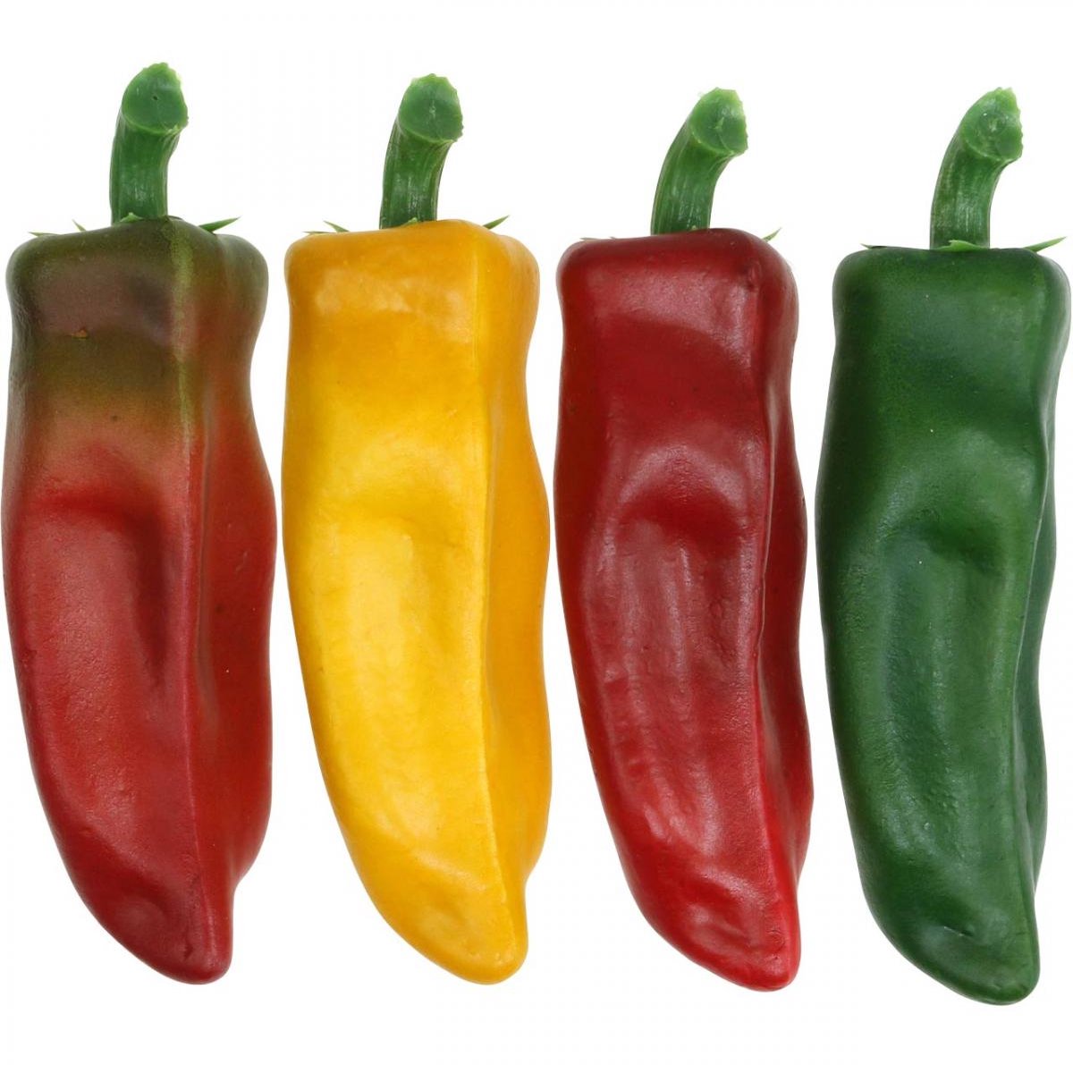 Paprika-etalagedecoratie, groentedecoratie, diverse kleuren, H14cm, 4