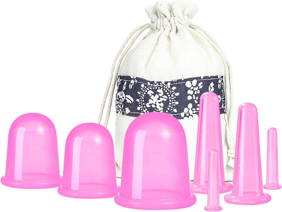 Cupping Therapiesets 7-delige siliconen set voor anti-cellulitis en ontspannende massages