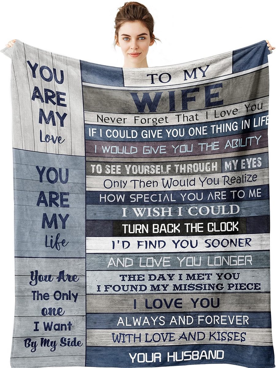 Romantische Deken voor Vrouwen - 152 x 127 cm - Perfect Cadeau voor Verjaardag, Valentijnsdag en Jubileum