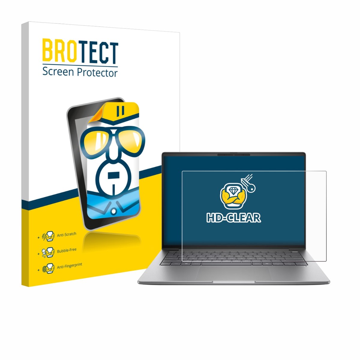 BROTECT - Screenprotector voor HP ZBook 8 G1a 14" - Folie Beschermfolie transparant