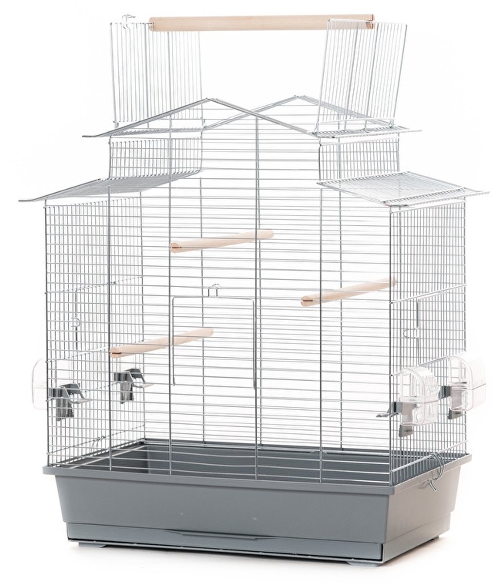 Vogelkooi Iza 3 cabrio zwart/zwart + gratis badhuisje