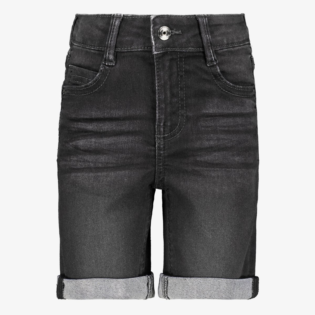 Unsigned jongens denim short zwart - Maat 122