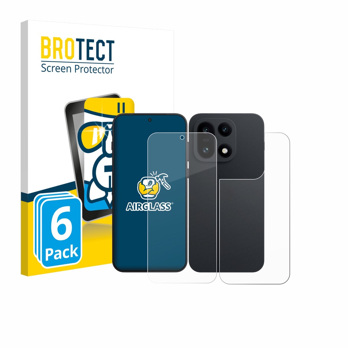 Screenprotector 6 Stuks voor OnePlus 15 (Voor+Achter) Beschermglas transparant