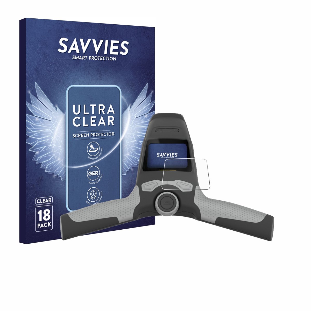 Savvies - Screenprotector voor PowaKaddy FW5s - Folie Beschermfolie transparant 18 Stuks
