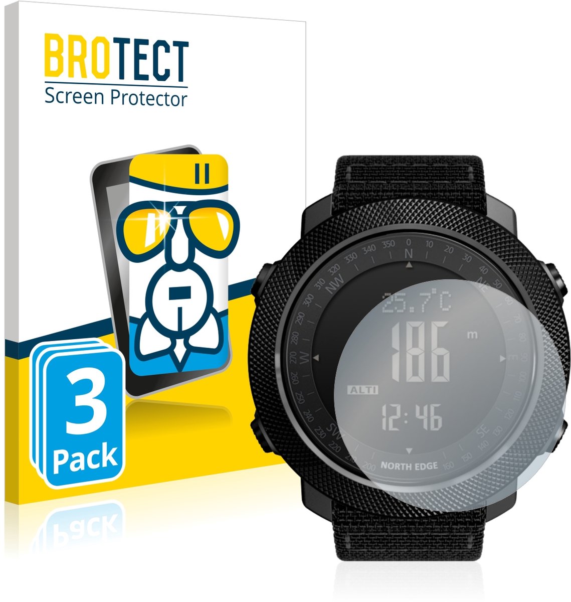 Screenprotector 3 Stuks voor North Edge Apache Beschermglas transparant
