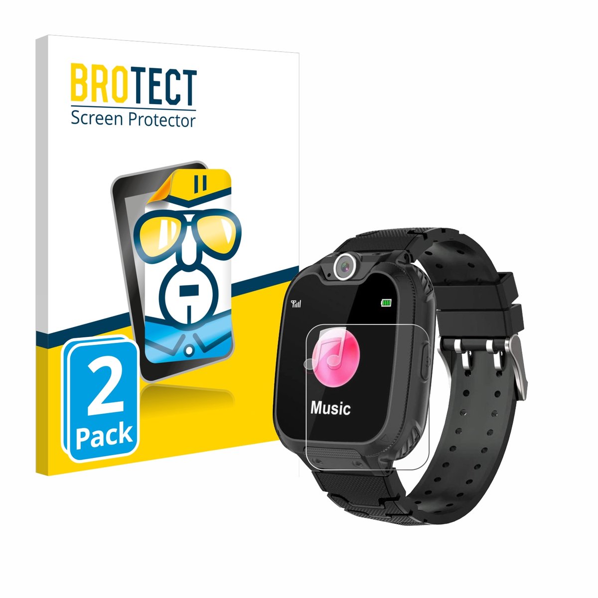 BROTECT - Screenprotector voor Pthtechus S12 - Folie Beschermfolie transparant 2 Stuks