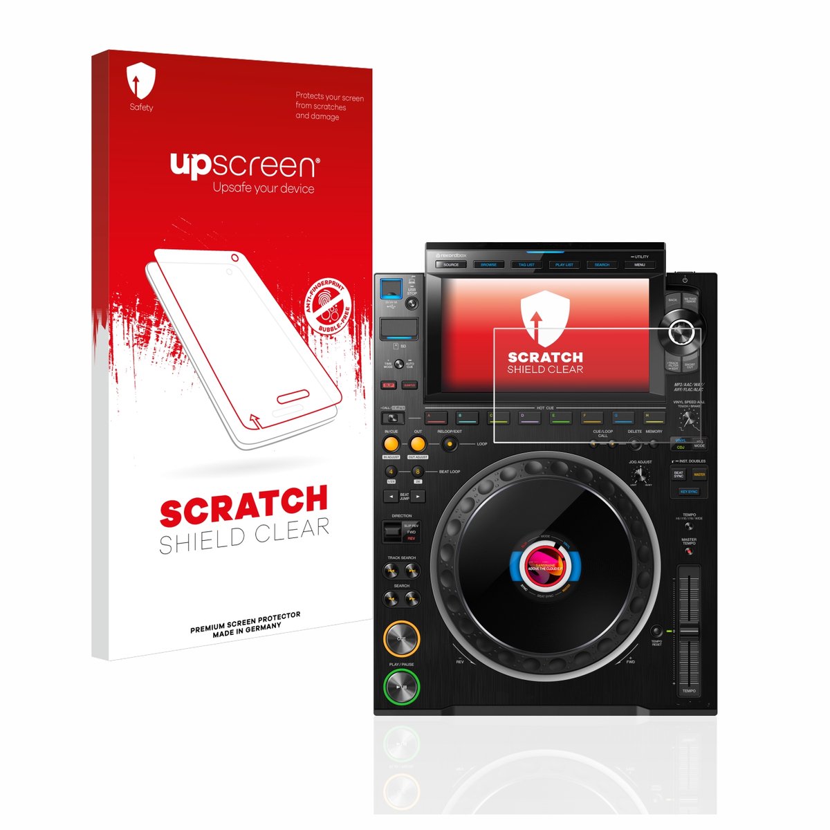 upscreen - Screenprotector voor Pioneer CDJ 3000 - Folie Beschermfolie transparant