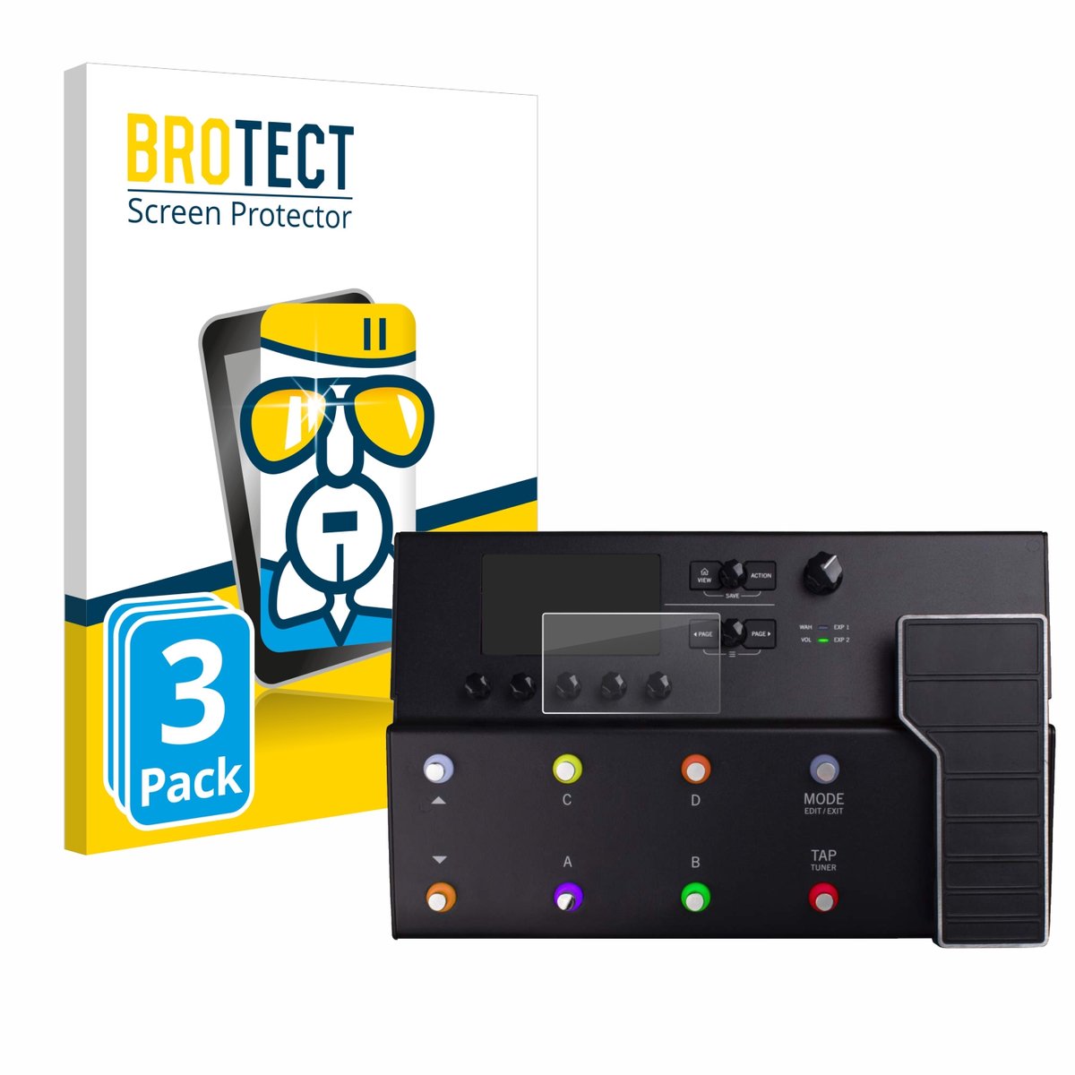 Screenprotector 3 Stuks voor Line 6 POD GO Beschermglas transparant