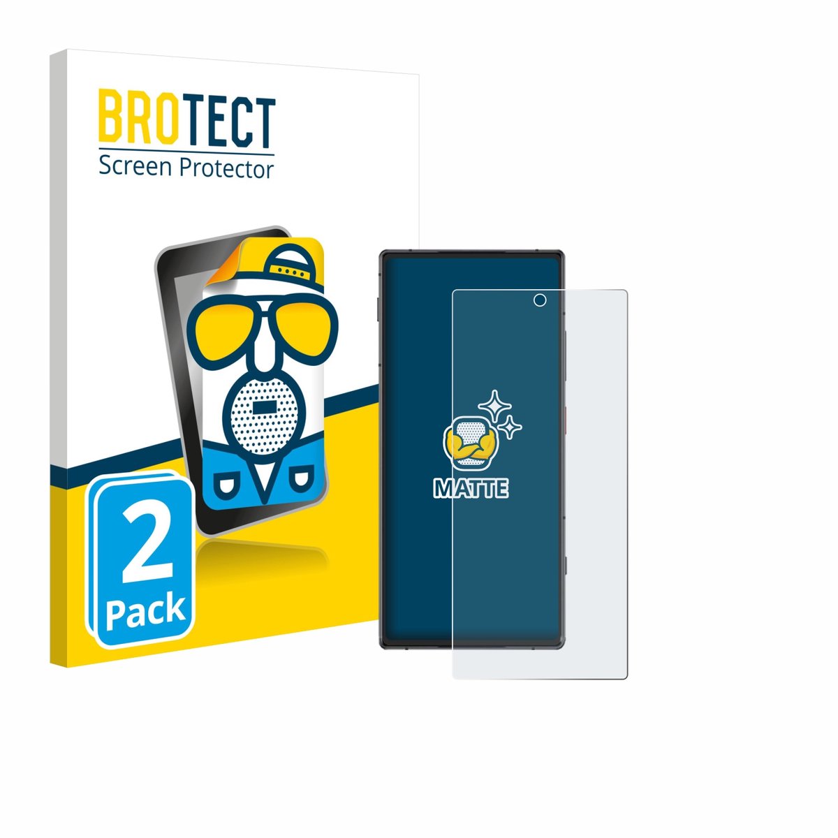 BROTECT - Screenprotector voor ZTE Nubia Z70S Ultra - Folie Beschermfolie matte 2 Stuks