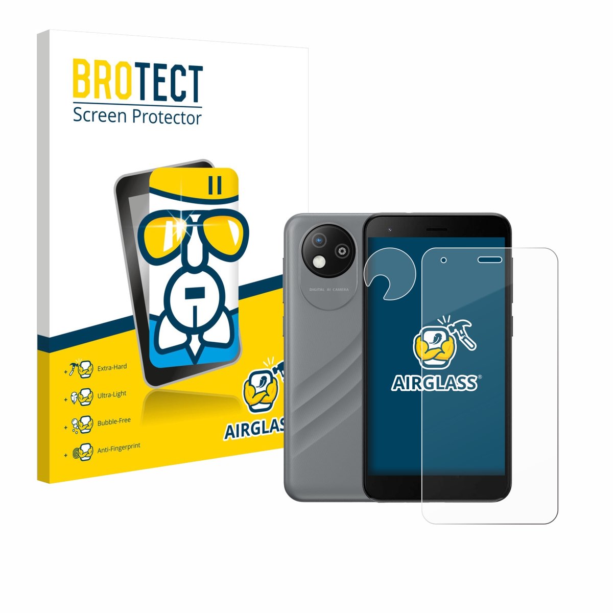 Screenprotector voor ZTE Blade A35 lite (Voor+Camera) Beschermglas transparant