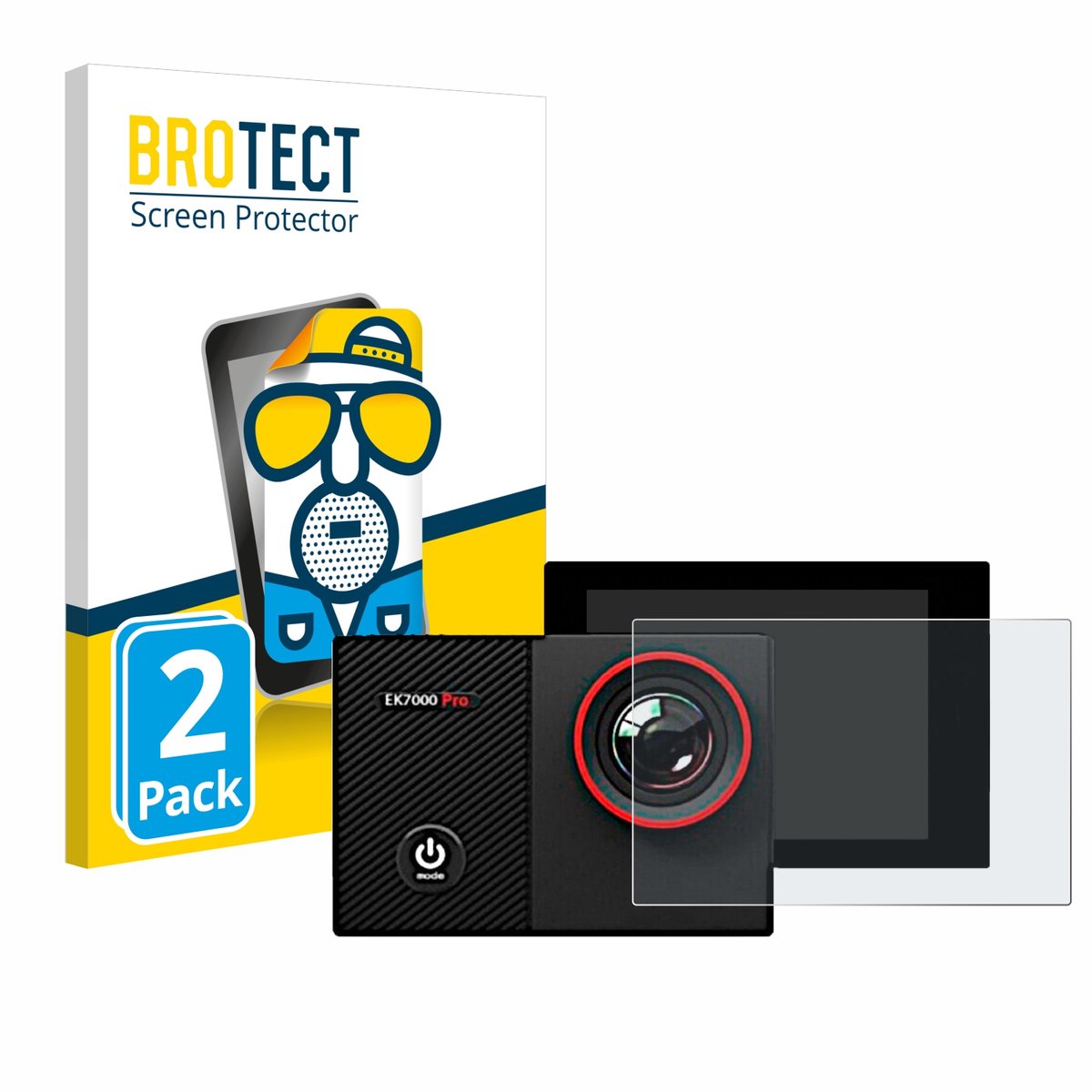 BROTECT - Screenprotector voor Akaso EK7000 Pro - Folie Beschermfolie matte 2 Stuks
