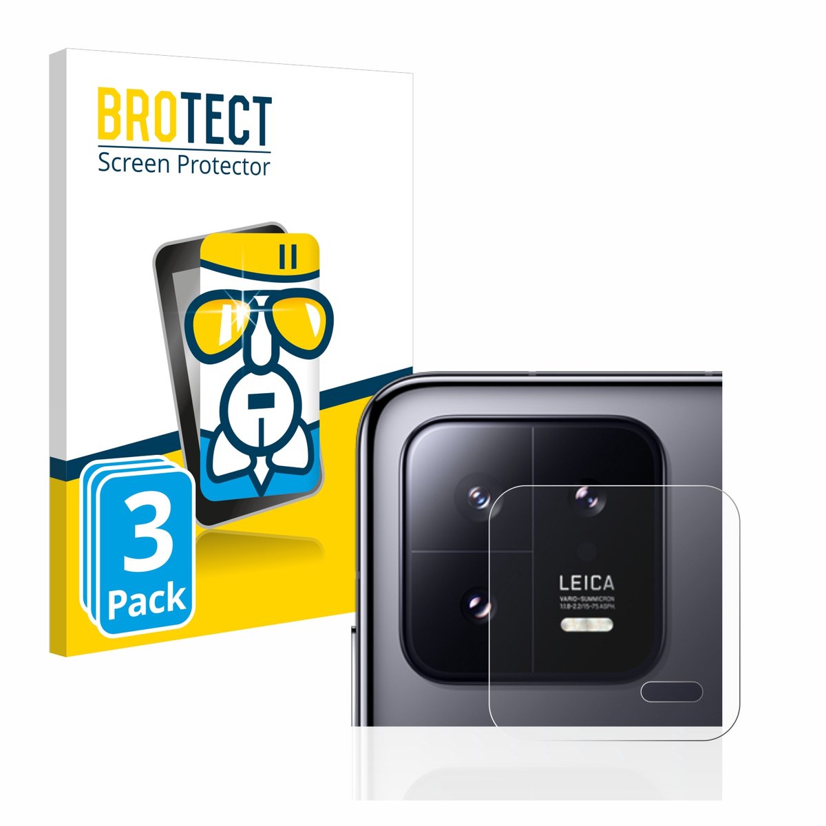 Screenprotector 3 Stuks voor Xiaomi 13 (ALLEEN Camera Lens) Beschermglas transparant