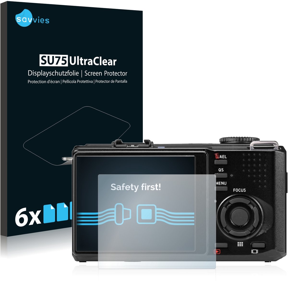 Savvies - Screenprotector voor Sigma DP2 Merrill - Folie Beschermfolie transparant 6 Stuks