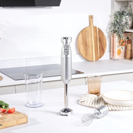 NBAP® Staafmixer Set - Hakmolen - Groentesnijder - Soepmaker - Zilver van Merkloos — afbeelding 5