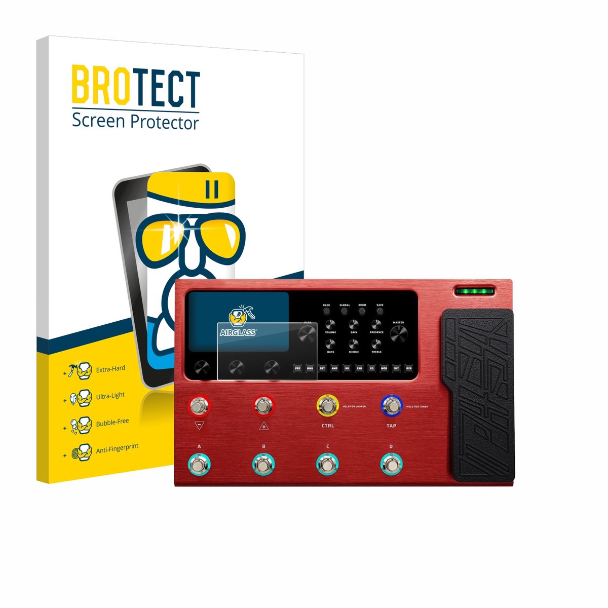 Screenprotector voor Valeton GP-200R Beschermglas transparant