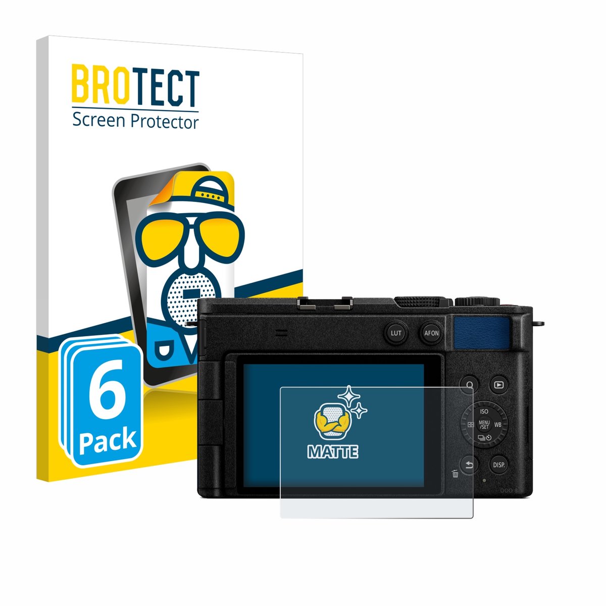 BROTECT - Screenprotector voor Panasonic Lumix DC-S9 - Folie Beschermfolie matte 6 Stuks