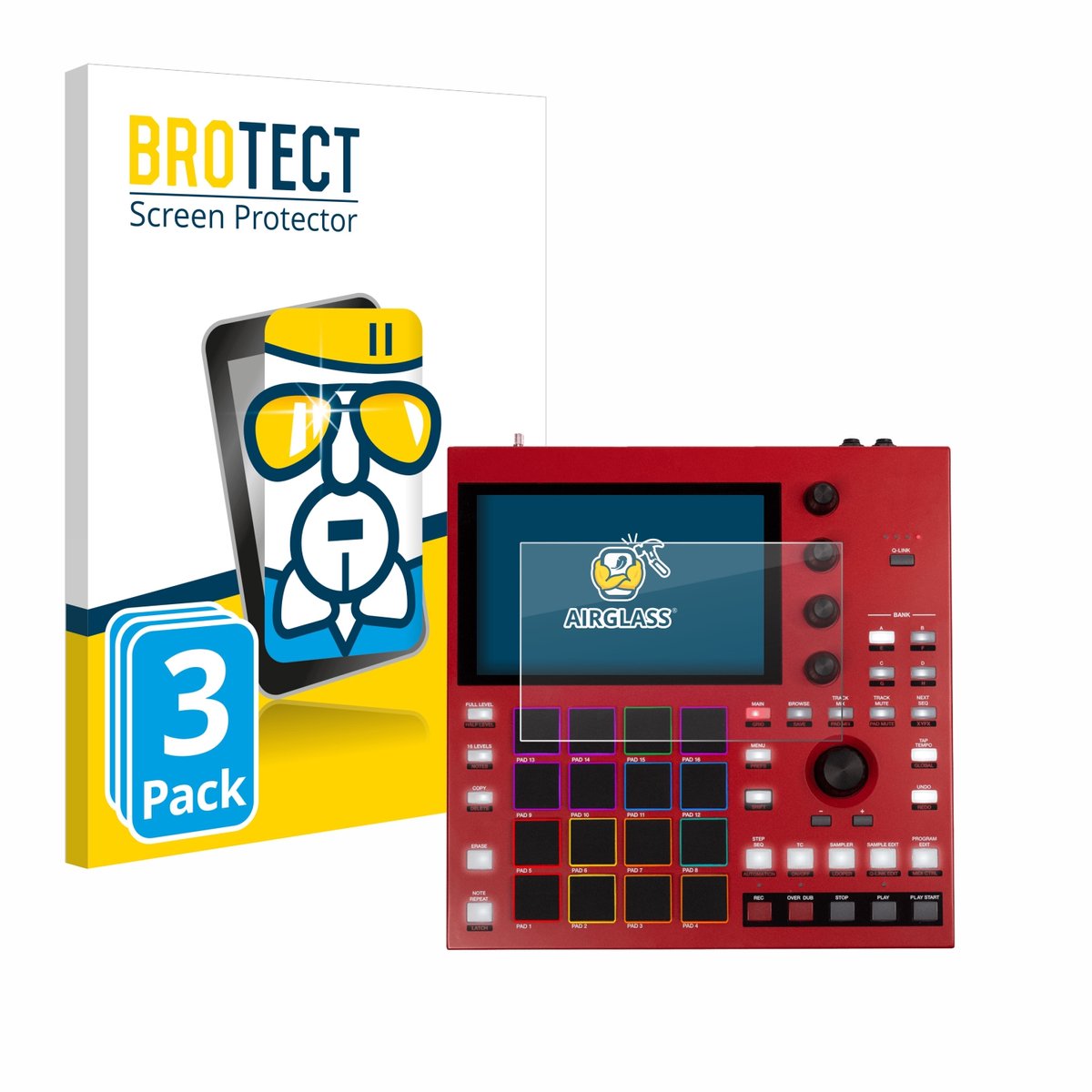 Screenprotector 3 Stuks voor Akai MPC One+ Beschermglas transparant