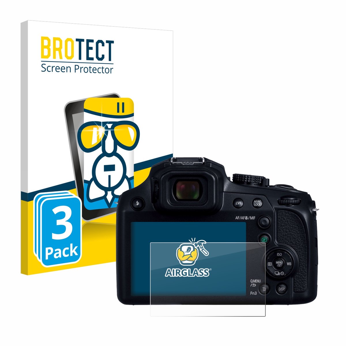 Screenprotector 3 Stuks voor Panasonic Lumix DC-FZ82D Beschermglas transparant