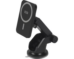 R2B Telefoonhouders Auto Zuignap met Draadloze Oplader - Raam/Dashboard/Ventilatie - Geschikt voor MagSafe - Gsm Houder Auto - Autohouder - Telefoonhouder Auto - Mobiel Houder Auto - Auto Telefoonhouder - Phone Holder Car