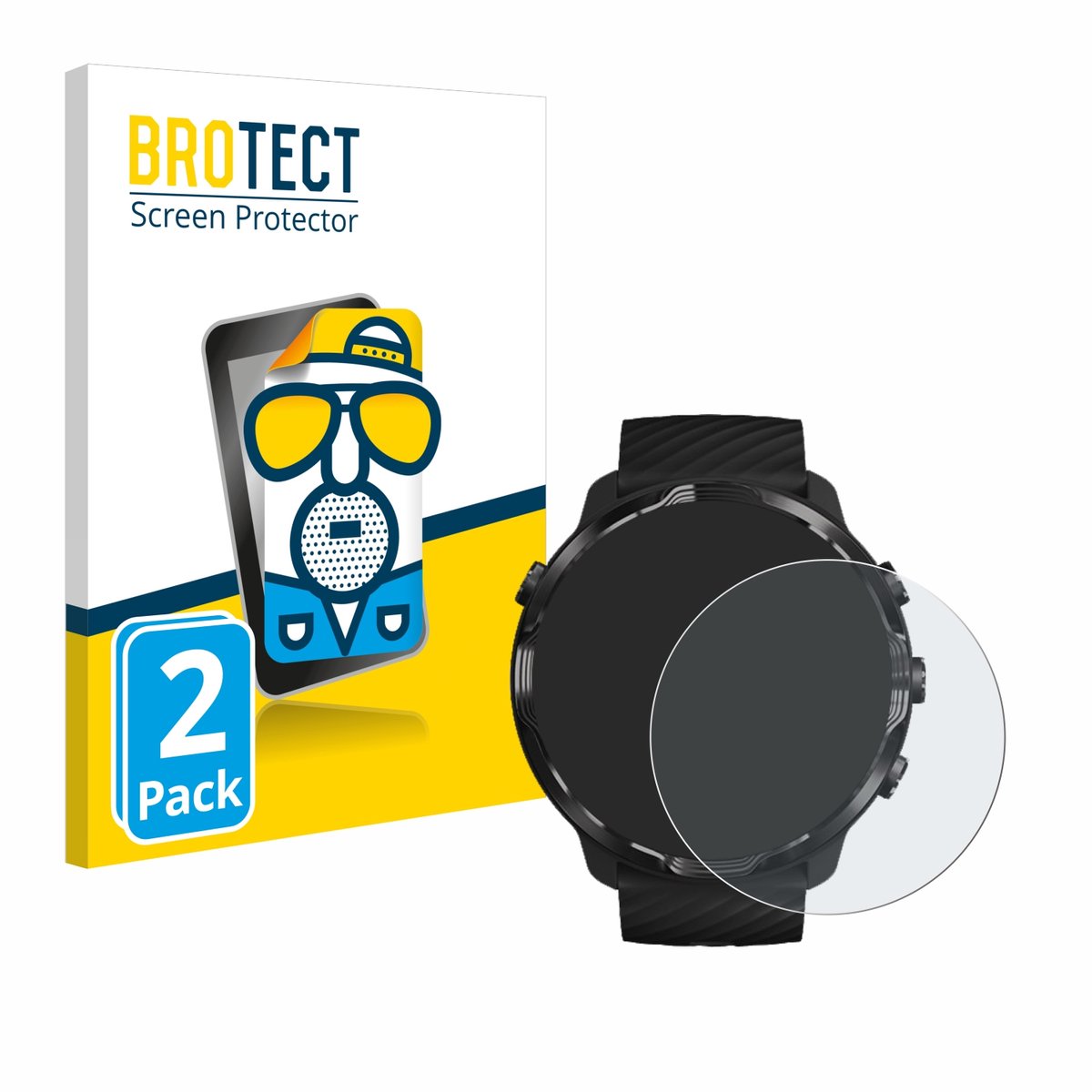 BROTECT - Screenprotector voor Suunto 7 - Folie Beschermfolie matte 2 Stuks