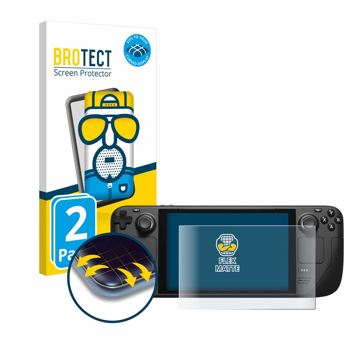 BROTECT - Screenprotector voor Valve Steam Deck / OLED - Folie Beschermfolie matte volledig dekking 2 Stuks